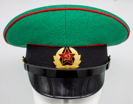 Фуражка Пограничной Службы (ФПС старого образца, 70-80 годов) (Лаковая черная раздвижная, 55)