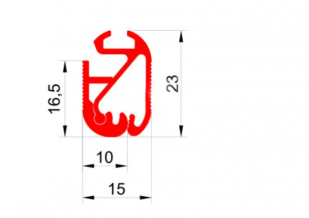 Профиль алюминиевый для баннера, плакатов и мобайлов, 3м.